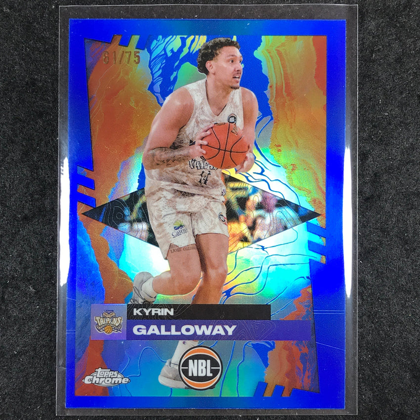 2024-25 Topps Chrome NBL KYRIN GALLOWAY Base Blue 61/75 #27