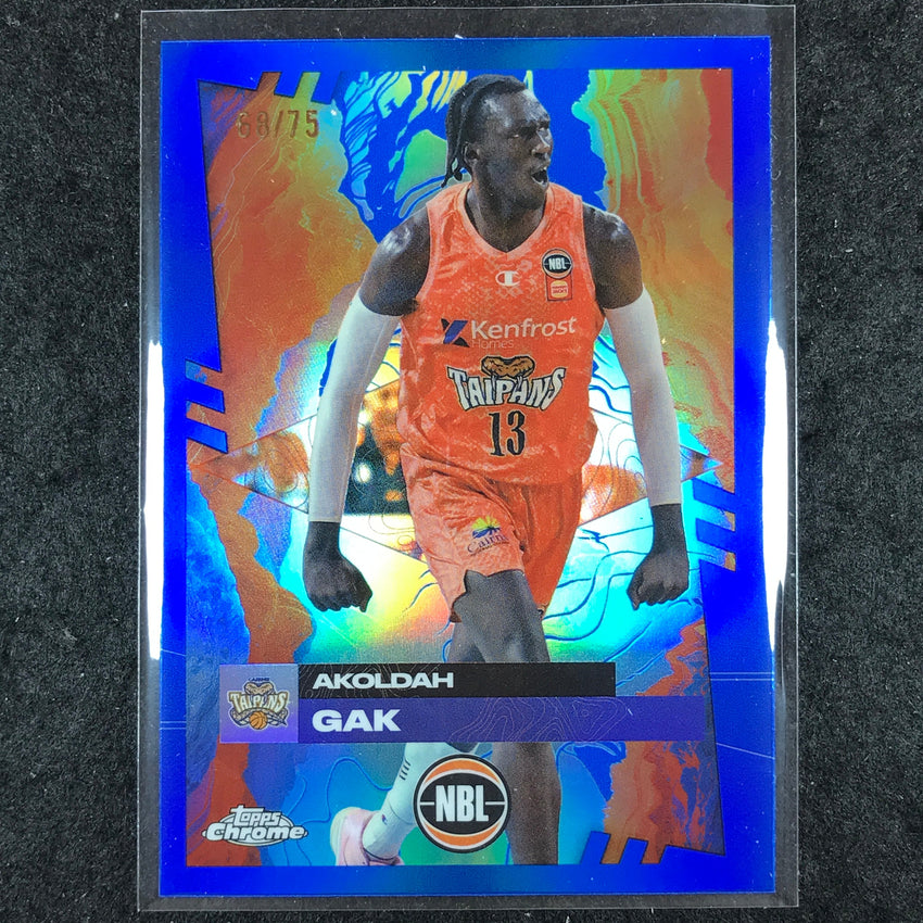2024-25 Topps Chrome NBL AKOLDAH GAK Base Blue 68/75 #29