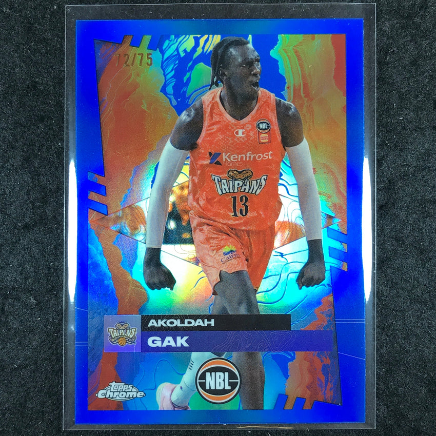 2024-25 Topps Chrome NBL AKOLDAH GAK Base Blue 72/75 #29