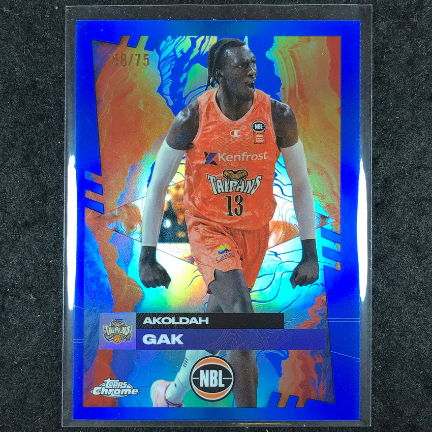 2024-25 Topps Chrome NBL AKOLDAH GAK Base Blue 58/75 #29