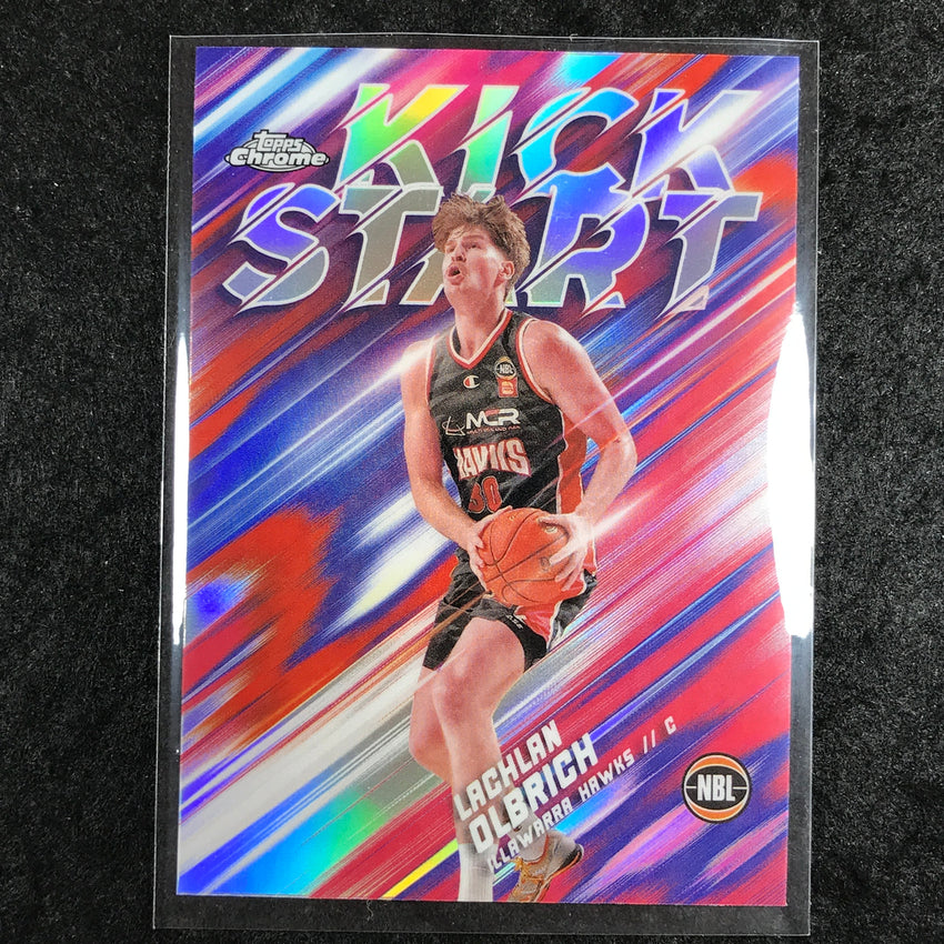 2024-25 Topps Chrome NBL LACHLAN OLBRICH Kick Start Refractor #14