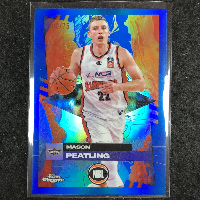 2024-25 Topps Chrome NBL MASON PEATLING Base Blue 3/75 #34