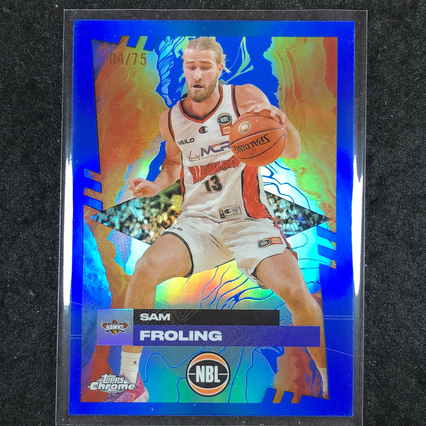2024-25 Topps Chrome NBL SAM FROLING Base Blue 4/75 #35