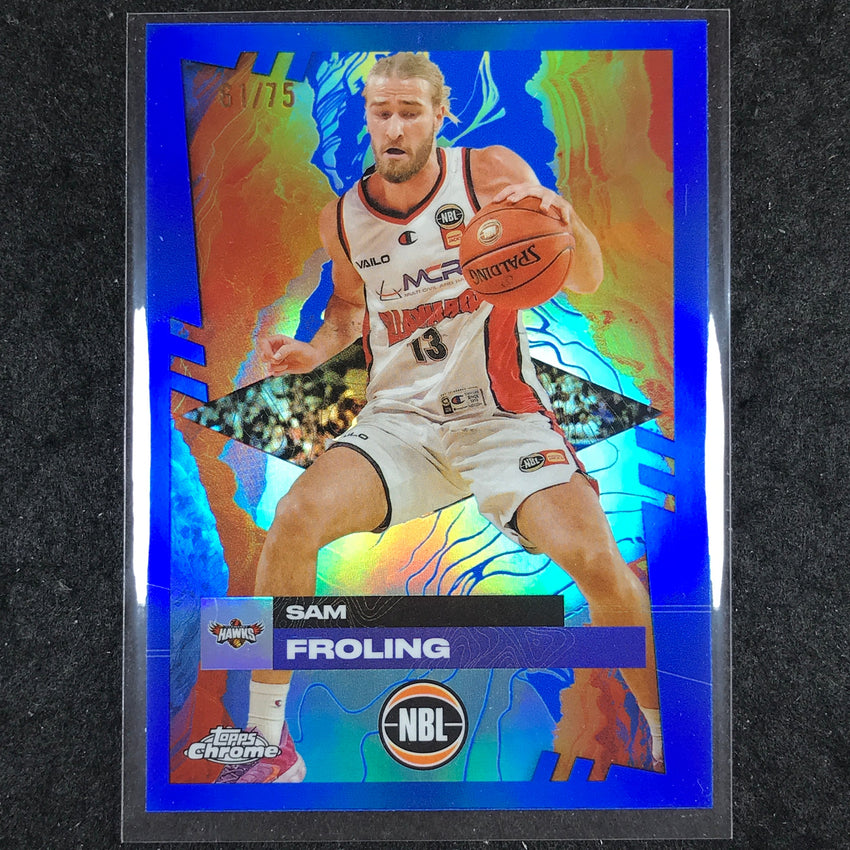 2024-25 Topps Chrome NBL SAM FROLING Base Blue 61/75 #35