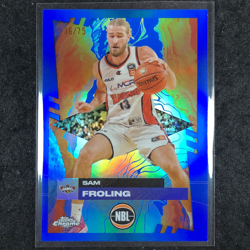 2024-25 Topps Chrome NBL SAM FROLING Base Blue 36/75 #35