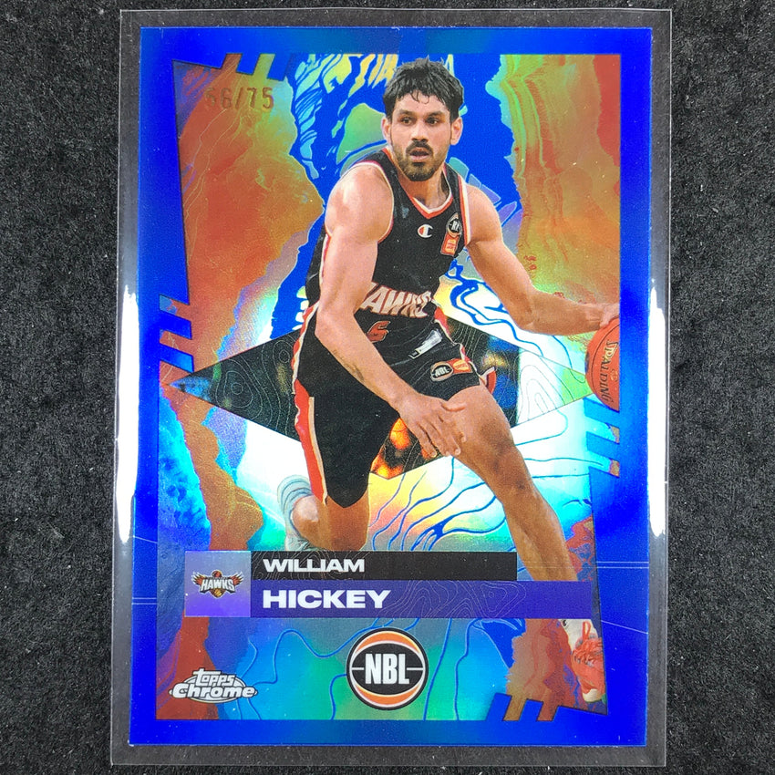 2024-25 Topps Chrome NBL WILLIAM HICKEY Base Blue 56/75 #40