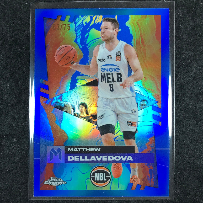 2024-25 Topps Chrome NBL MATTHEW DELLAVEDOVA Base Blue 63/75 #43