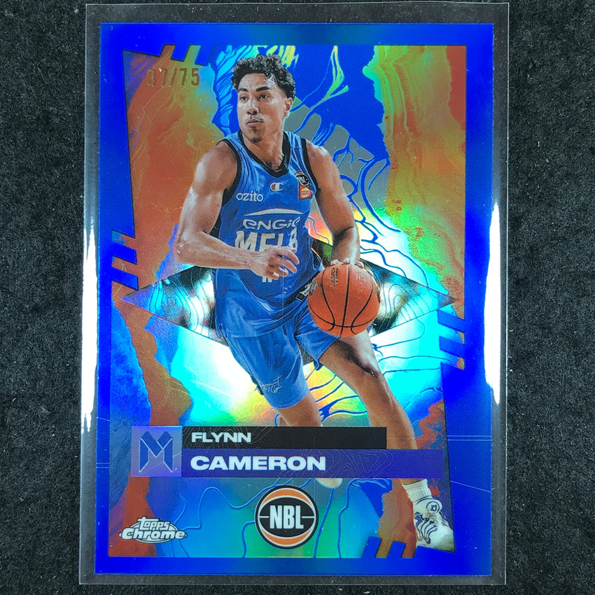 2024-25 Topps Chrome NBL FLYNN CAMERON Base Blue 37/75 #45