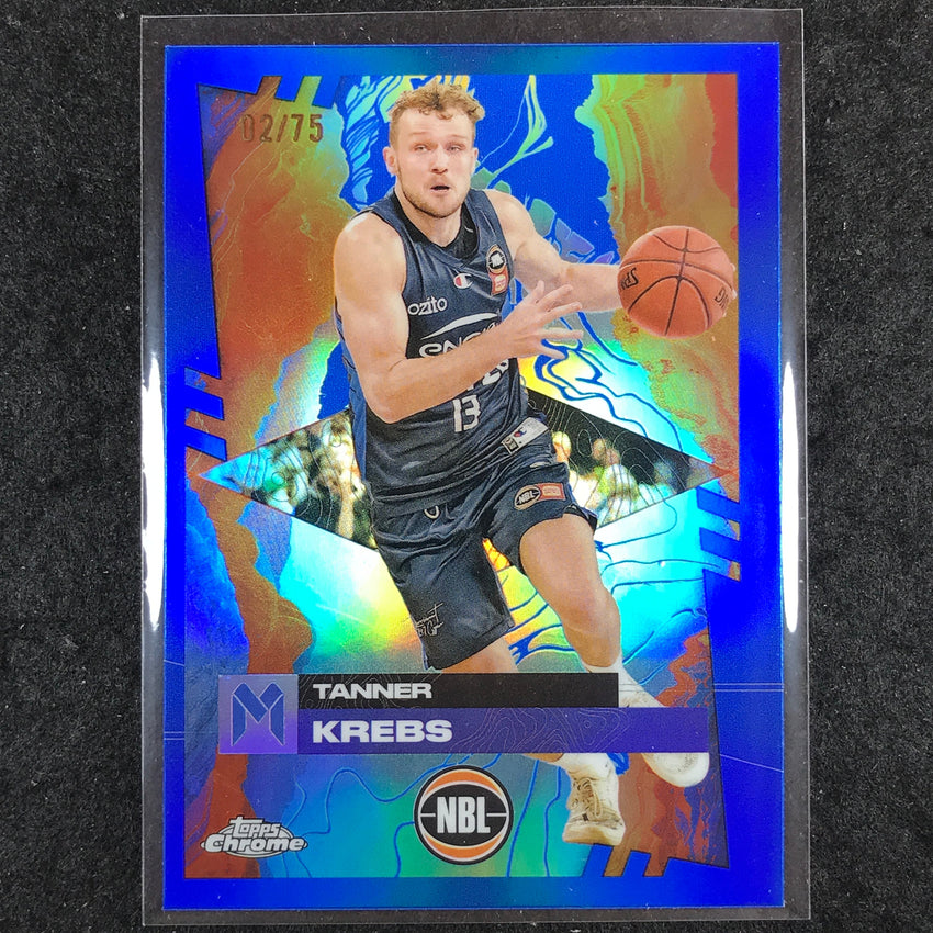 2024-25 Topps Chrome NBL TANNER KREBS Base Blue 2/75 #47