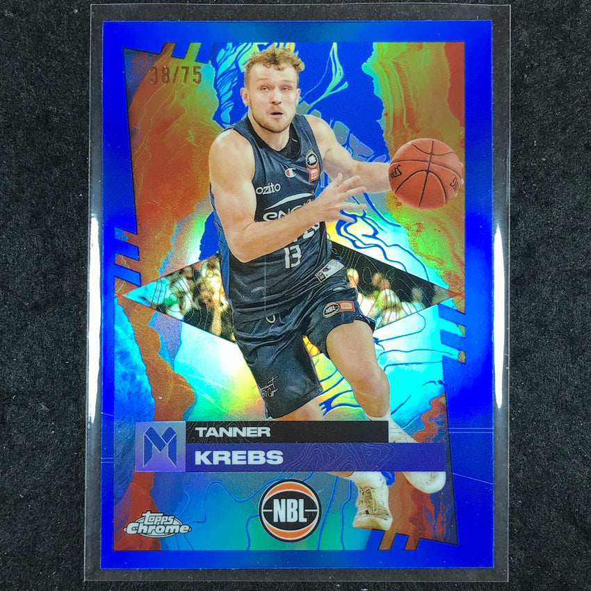 2024-25 Topps Chrome NBL TANNER KREBS Base Blue 38/75 #47