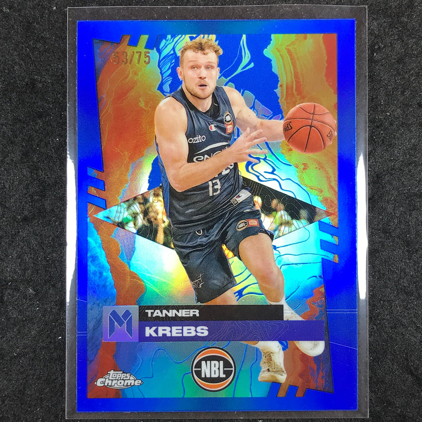 2024-25 Topps Chrome NBL TANNER KREBS Base Blue 53/75 #47