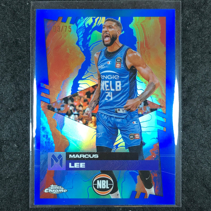 2024-25 Topps Chrome NBL MARCUS LEE Base Blue 3/75 #48