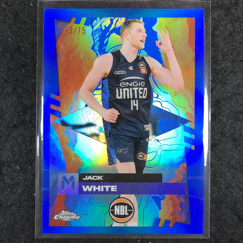 2024-25 Topps Chrome NBL JACK WHITE Base Blue 13/75 #50