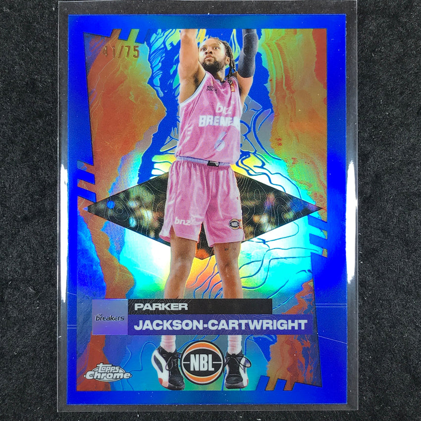 2024-25 Topps Chrome NBL PARKER JACKSON-CARTWRIGHT Base Blue 41/75 #52