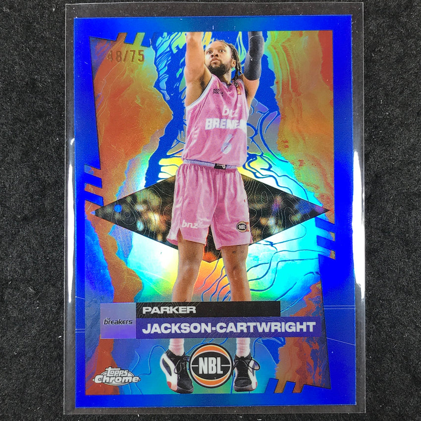 2024-25 Topps Chrome NBL PARKER JACKSON-CARTWRIGHT Base Blue 48/75 #52