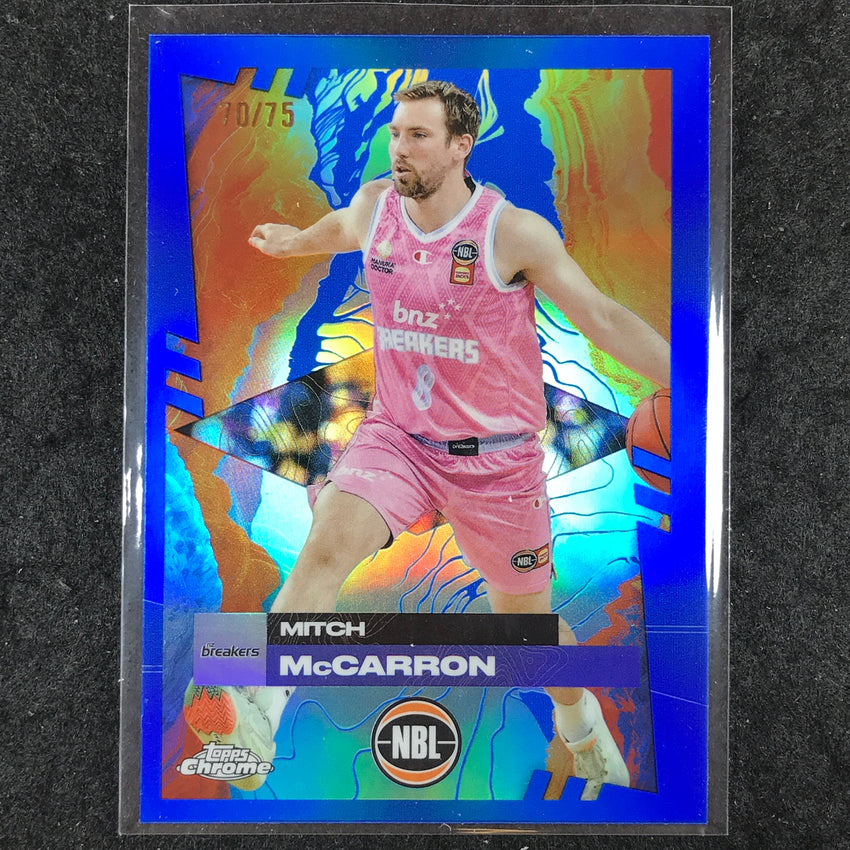 2024-25 Topps Chrome NBL MITCH MCCARRON Base Blue 70/75 #55