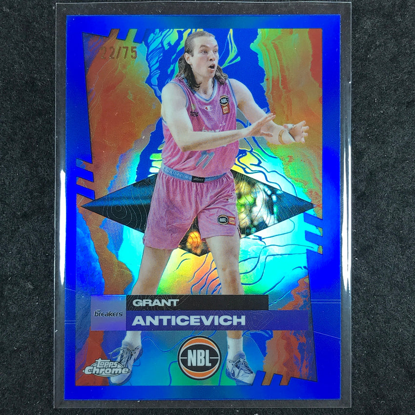 2024-25 Topps Chrome NBL GRANT ANTICEVICH Base Blue 22/75 #58