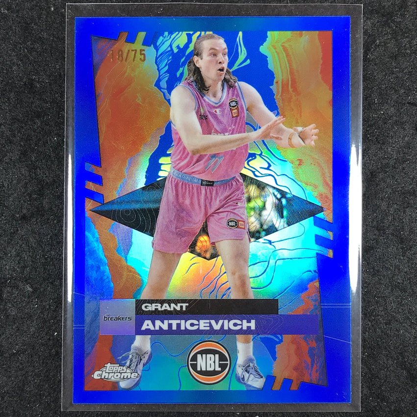 2024-25 Topps Chrome NBL GRANT ANTICEVICH Base Blue 18/75 #58