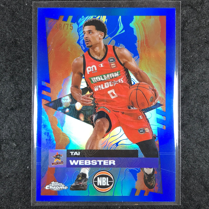 2024-25 Topps Chrome NBL TAI WEBSTER Base Blue 48/75 #65