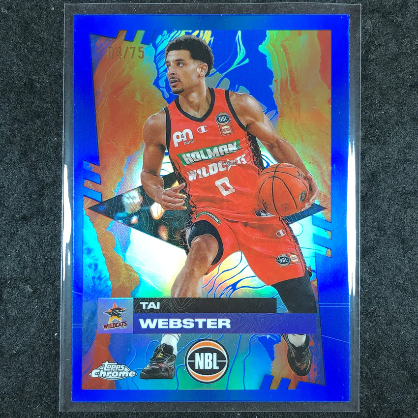 2024-25 Topps Chrome NBL TAI WEBSTER Base Blue 4/75 #65