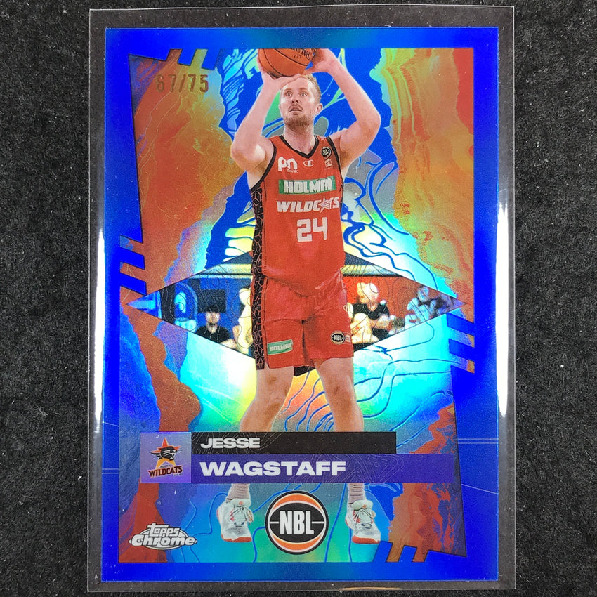 2024-25 Topps Chrome NBL JESSE WAGSTAFF Base Blue 67/75 #67