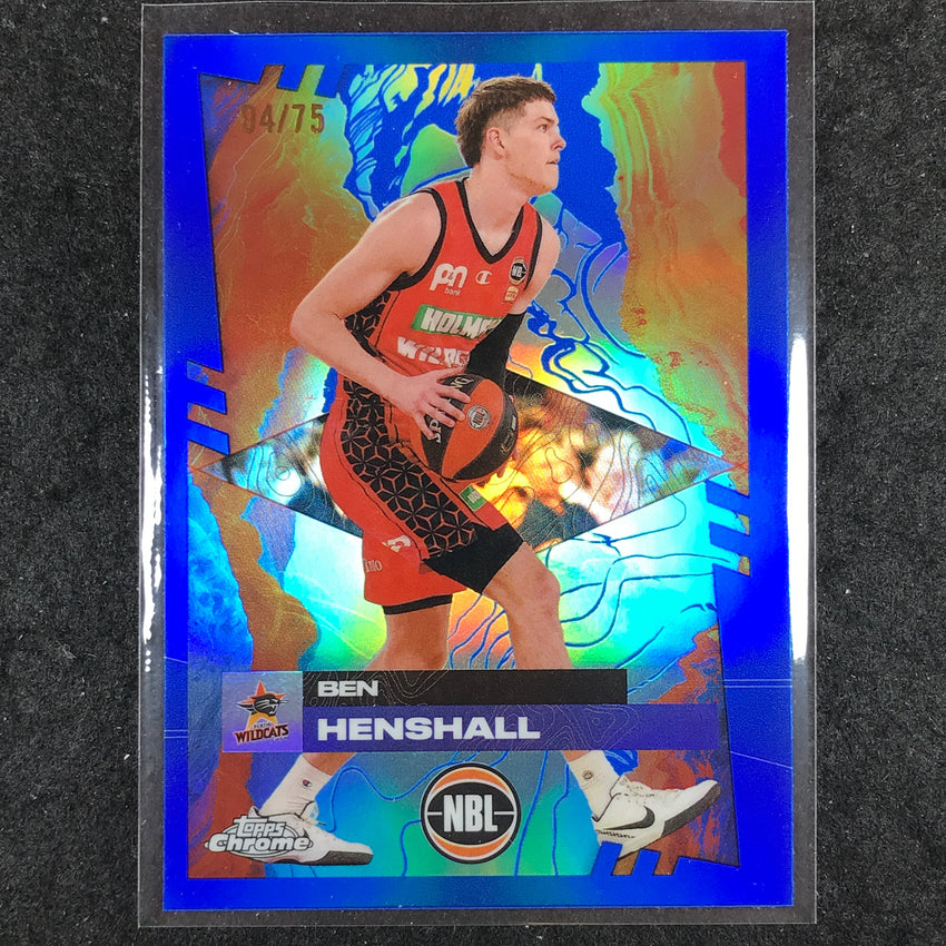 2024-25 Topps Chrome NBL BEN HENSHALL Base Blue 4/75 #69