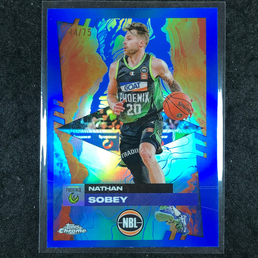 2024-25 Topps Chrome NBL NATHAN SOBEY Base Blue 44/75 #76