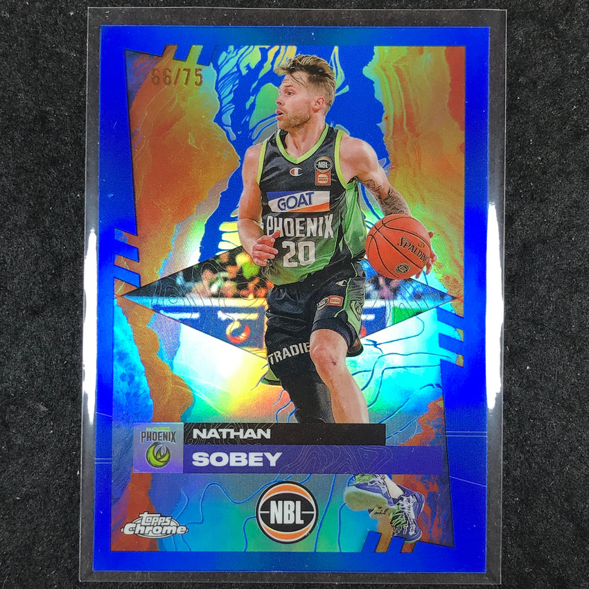 2024-25 Topps Chrome NBL NATHAN SOBEY Base Blue 66/75 #76