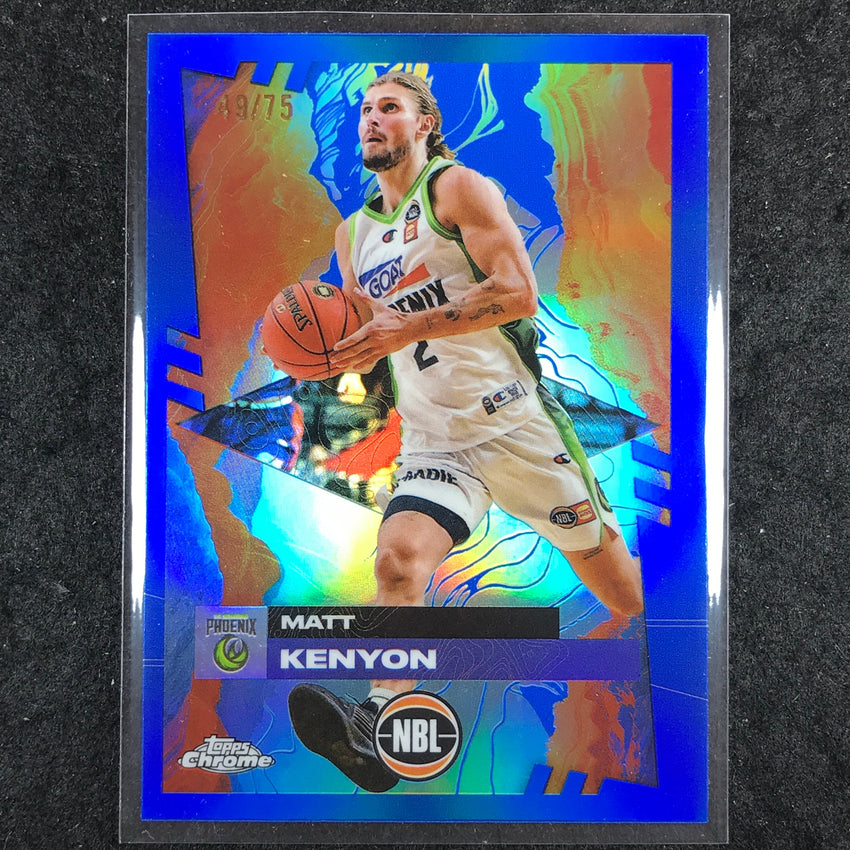 2024-25 Topps Chrome NBL MATT KENYON Base Blue 49/75 #77