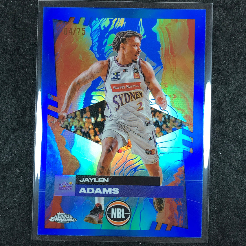 2024-25 Topps Chrome NBL JAYLEN ADAMS Base Blue 4/75 #82