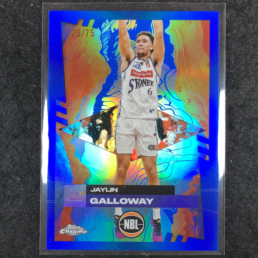2024-25 Topps Chrome NBL JAYLIN GALLOWAY Base Blue 29/75 #83