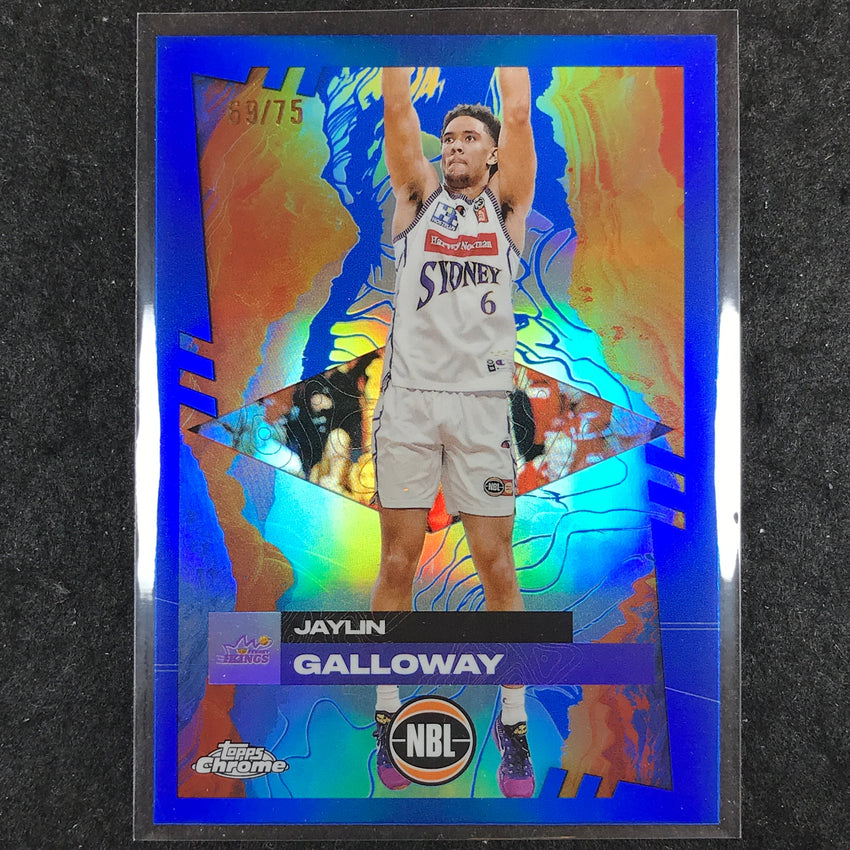 2024-25 Topps Chrome NBL JAYLIN GALLOWAY Base Blue 69/75 #83