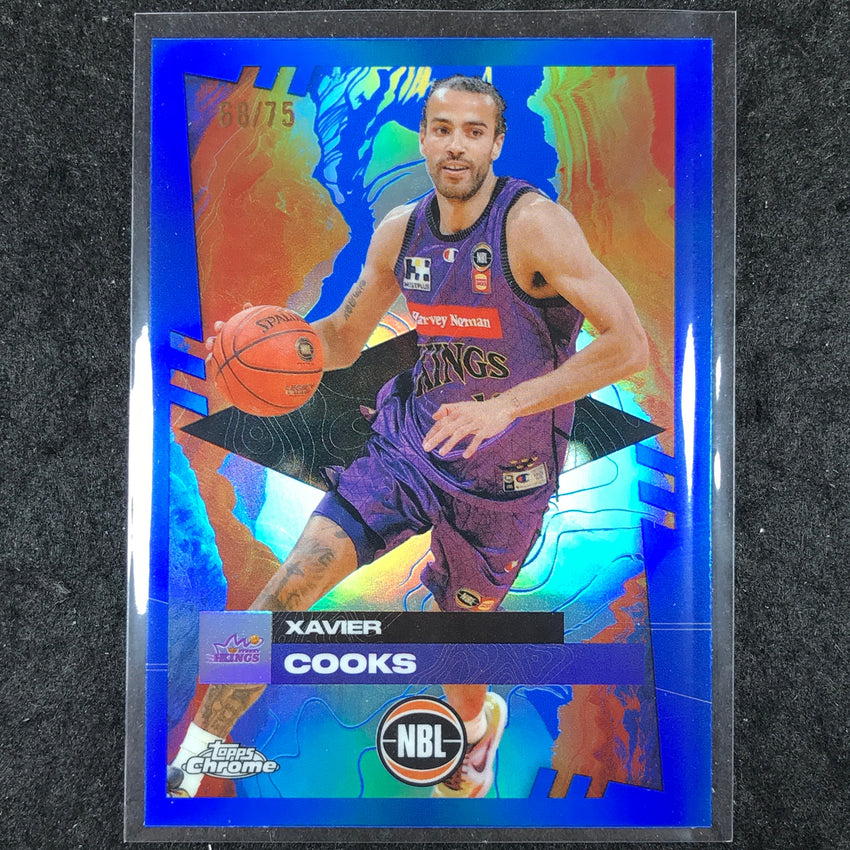 2024-25 Topps Chrome NBL XAVIER COOKS Base Blue 68/75 #84