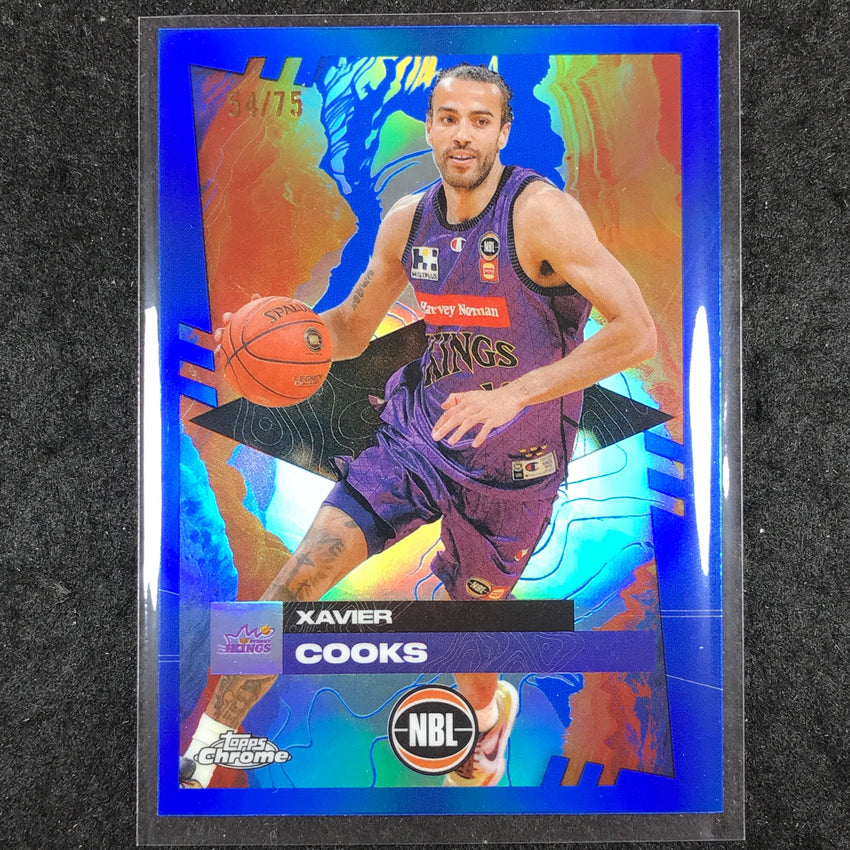 2024-25 Topps Chrome NBL XAVIER COOKS Base Blue 54/75 #84
