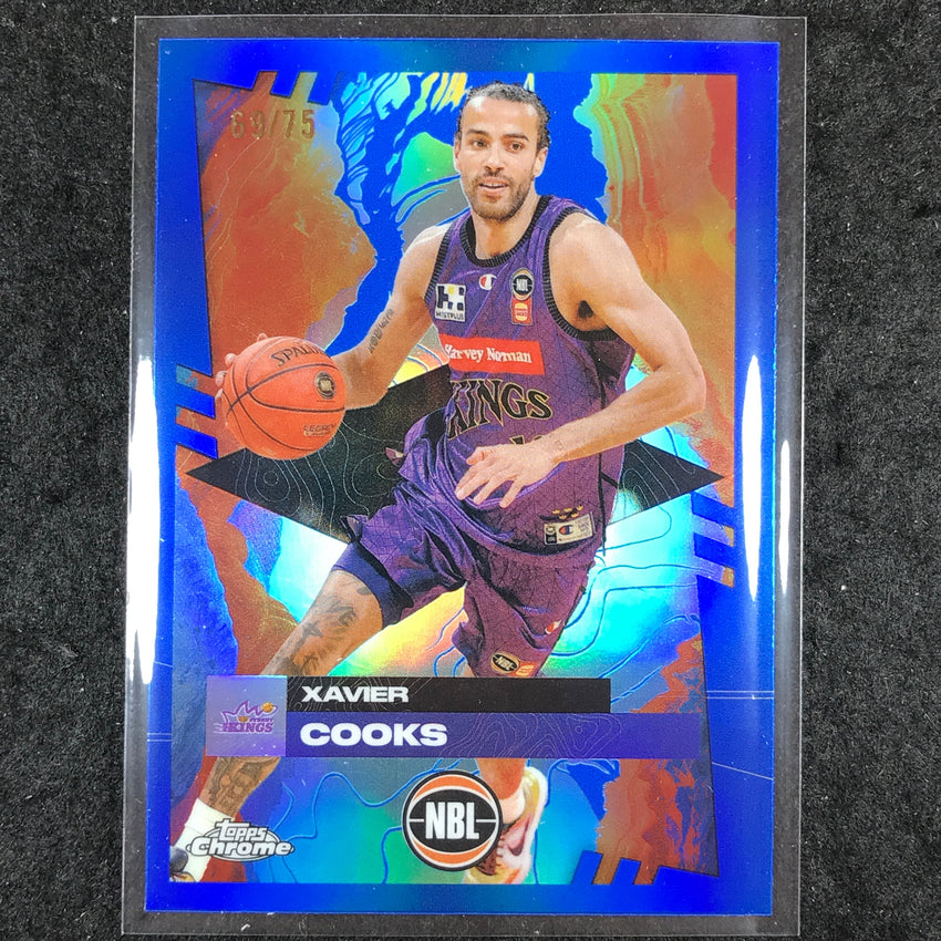 2024-25 Topps Chrome NBL XAVIER COOKS Base Blue 69/75 #84