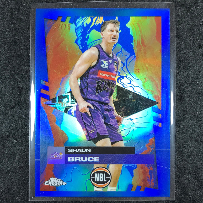 2024-25 Topps Chrome NBL SHAUN BRUCE Base Blue 52/75 #85