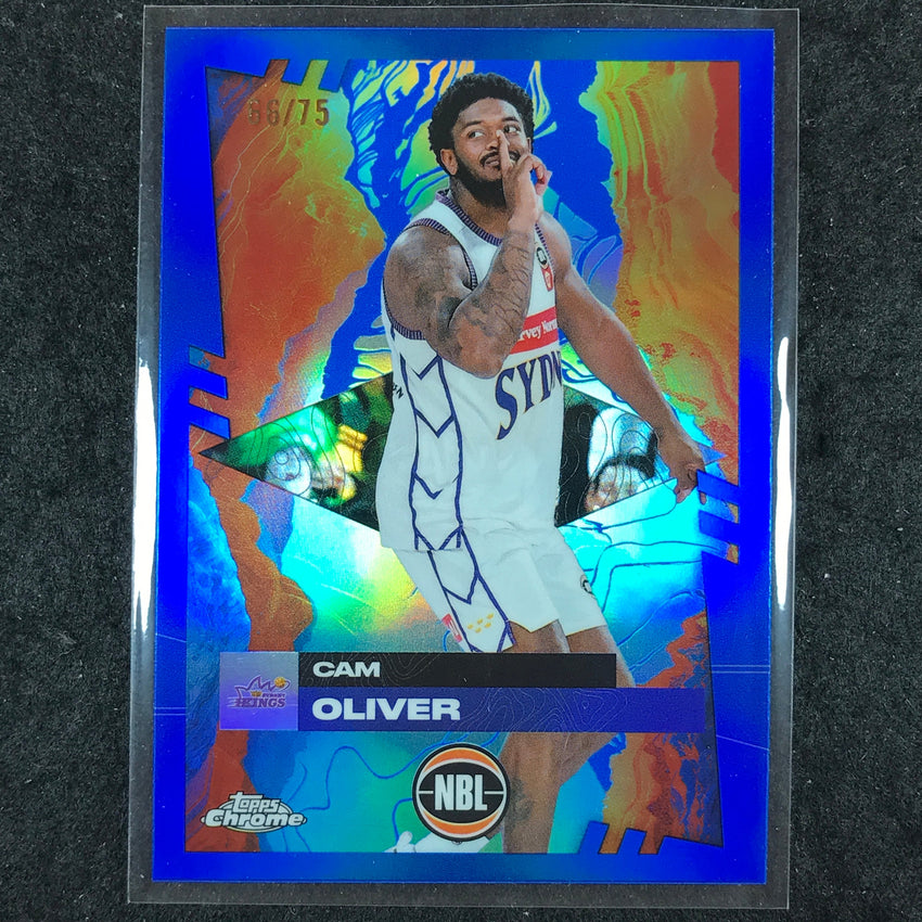 2024-25 Topps Chrome NBL CAM OLIVER Base Blue 66/75 #86