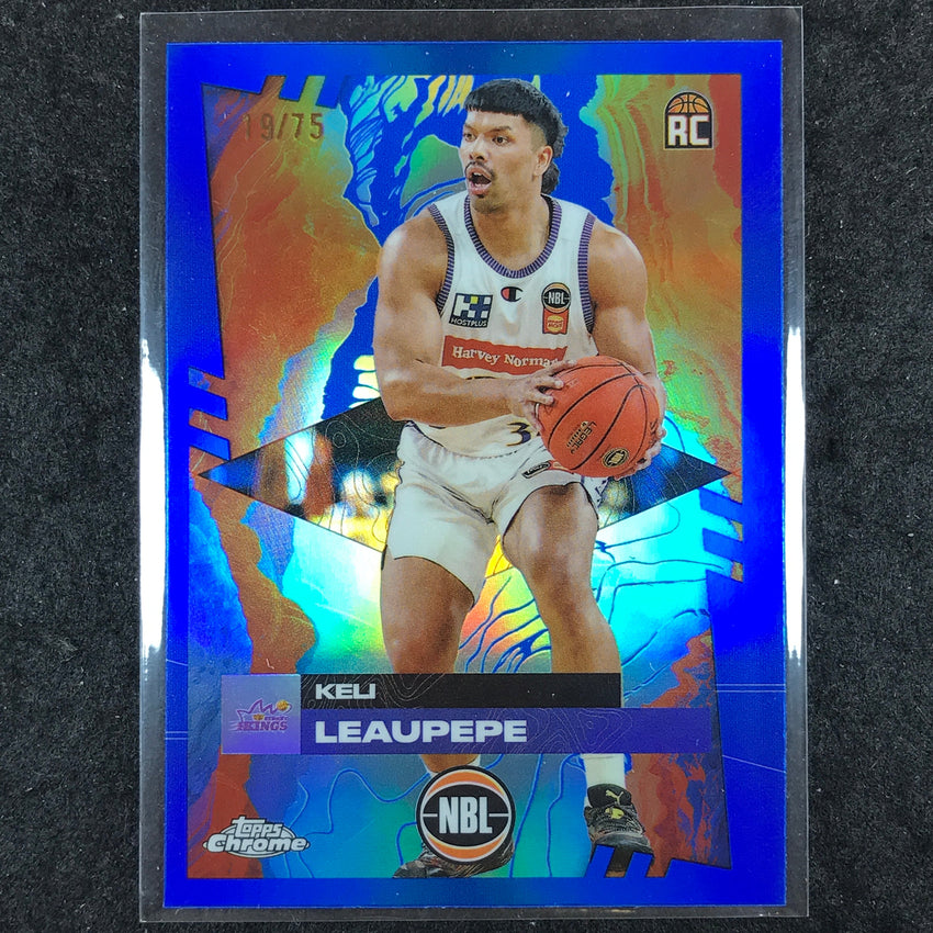 2024-25 Topps Chrome NBL KELI LEAUPEPE Rookie Base Blue 19/75 #87