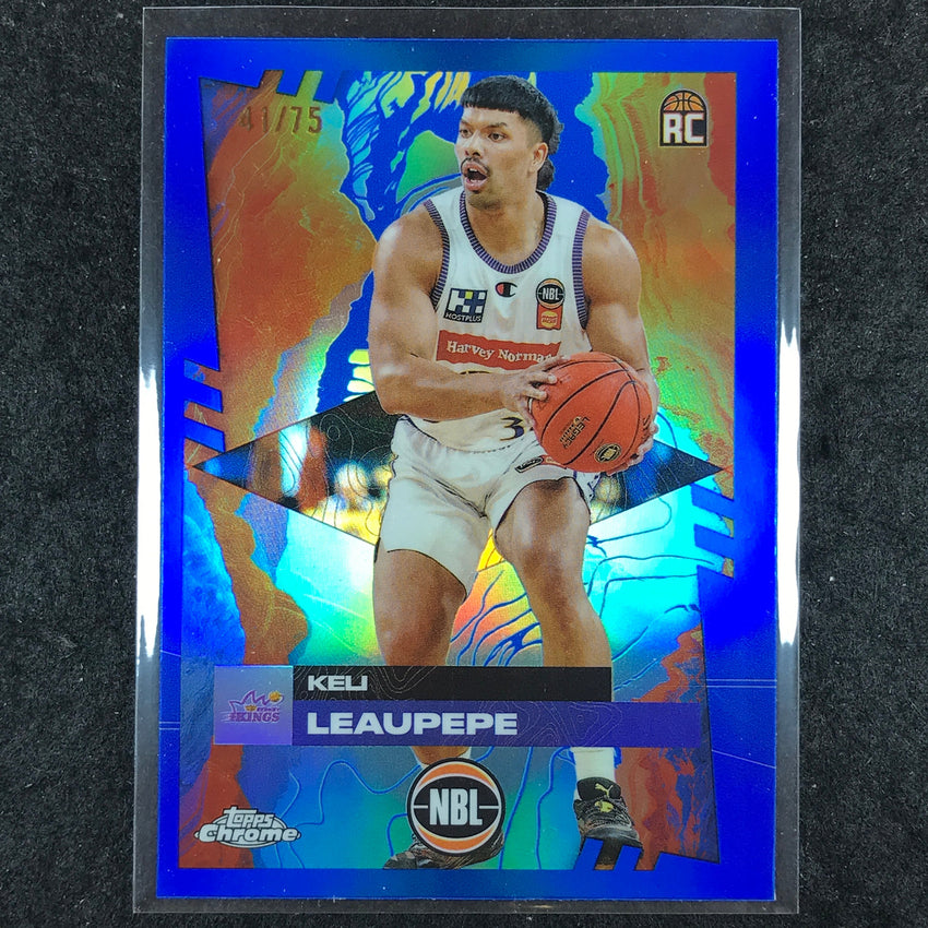 2024-25 Topps Chrome NBL KELI LEAUPEPE Rookie Base Blue 41/75 #87