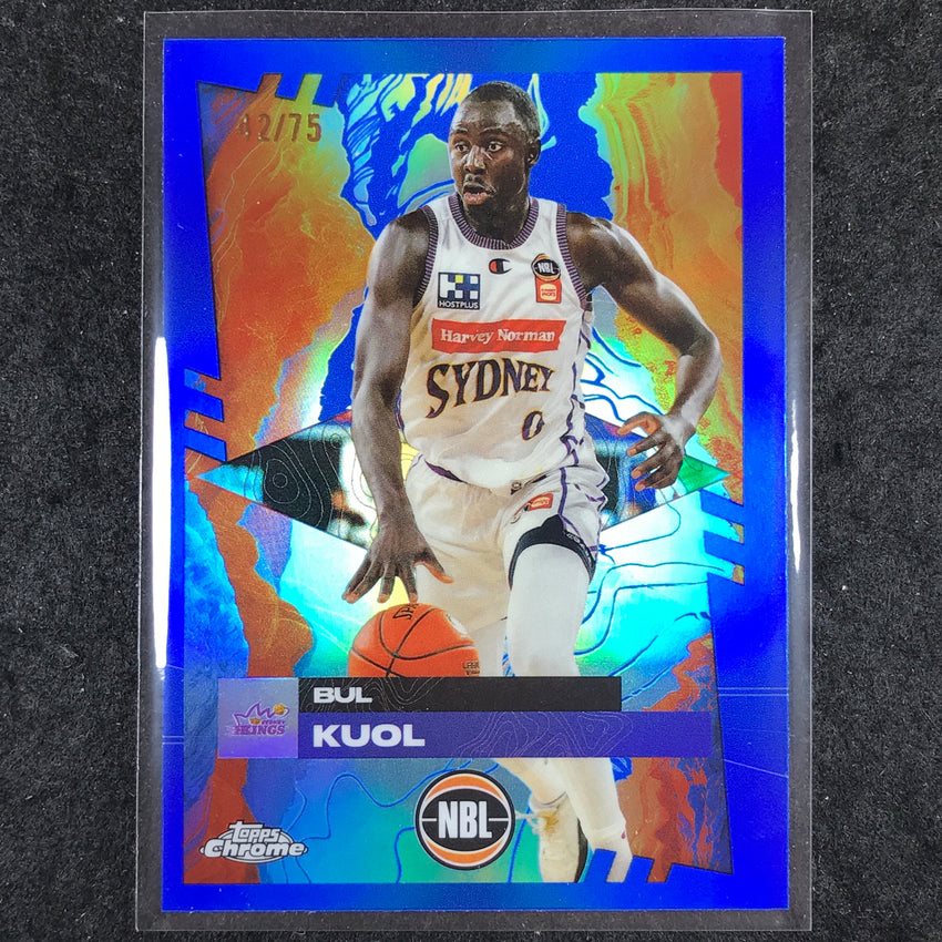 2024-25 Topps Chrome NBL BUL KUOL Base Blue 42/75 #89
