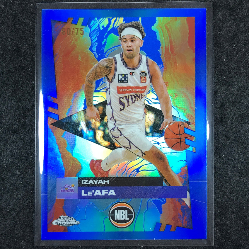 2024-25 Topps Chrome NBL IZAYA LE'AFA Base Blue 60/75 #90