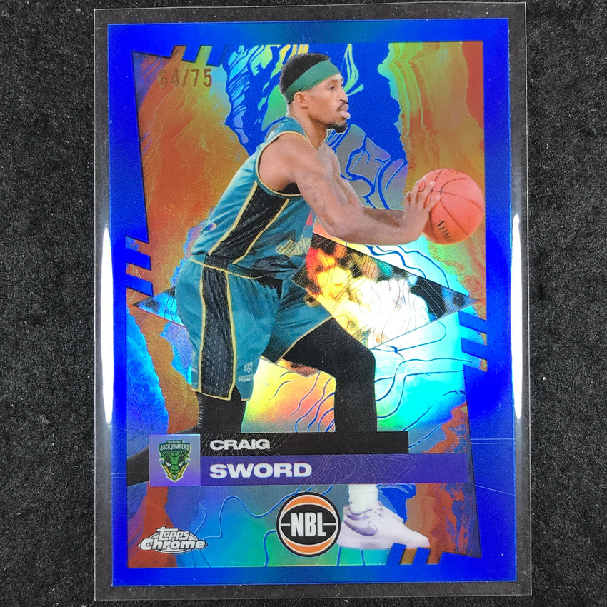2024-25 Topps Chrome NBL CRAIG SWORD Base Blue 64/75 #93