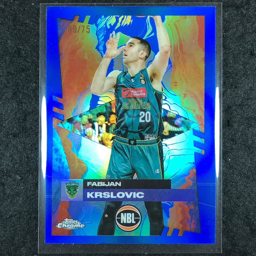 2024-25 Topps Chrome NBL FABIJAN KRSLOVIC Base Blue 69/75 #94