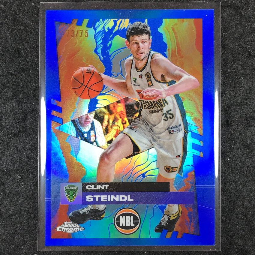 2024-25 Topps Chrome NBL CLINT STEINDL Base Blue 73/75 #95
