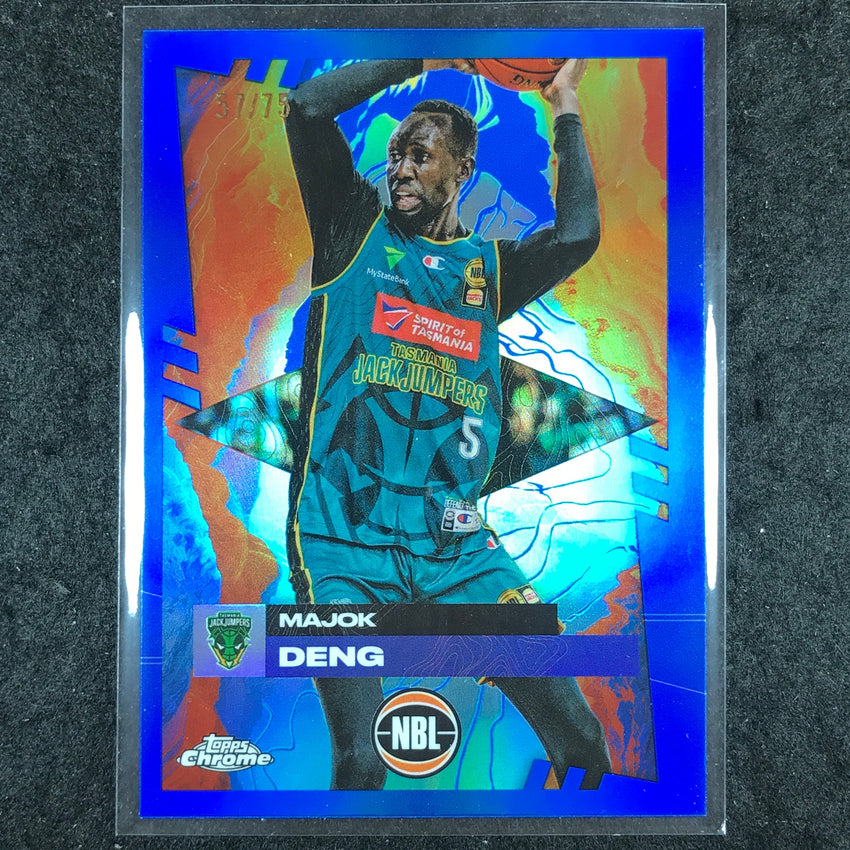 2024-25 Topps Chrome NBL MAJOK DENG Base Blue 57/75 #96