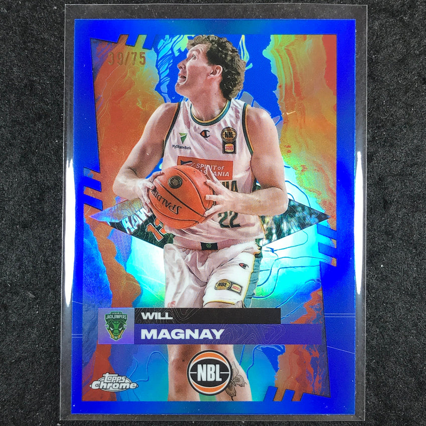 2024-25 Topps Chrome NBL WILL MAGNAY Base Blue 39/75 #97