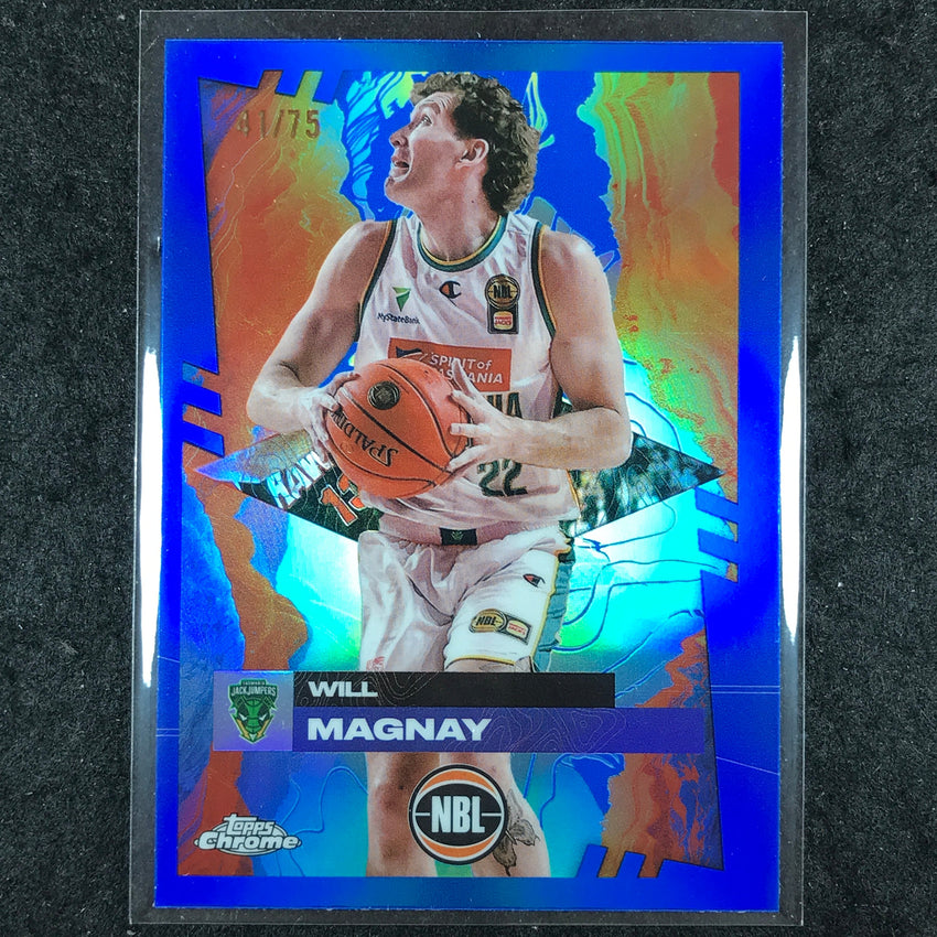 2024-25 Topps Chrome NBL WILL MAGNAY Base Blue 41/75 #97