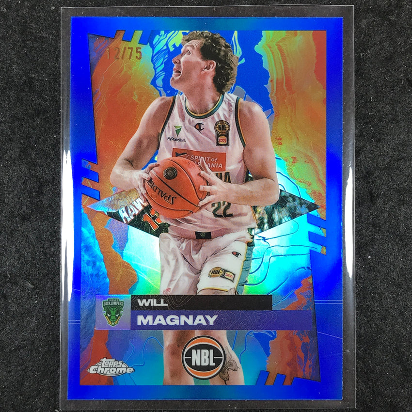 2024-25 Topps Chrome NBL WILL MAGNAY Base Blue 12/75 #97