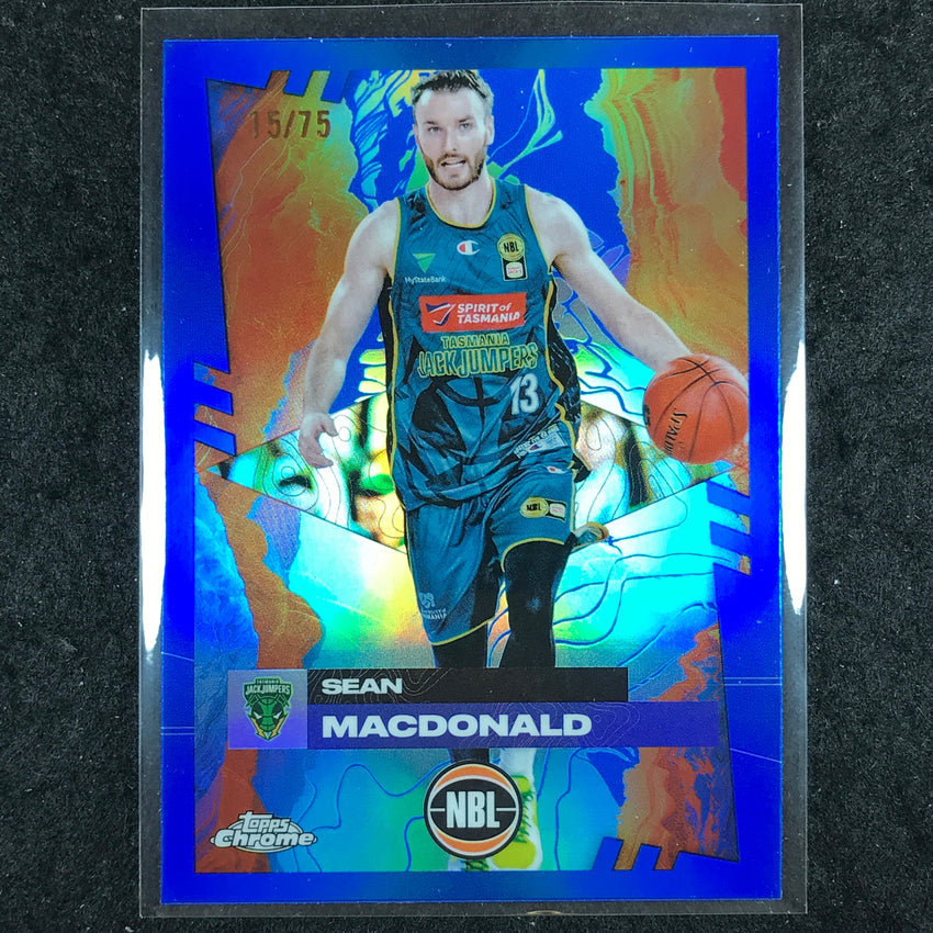 2024-25 Topps Chrome NBL SEAN MACDONALD Base Blue 15/75 #98