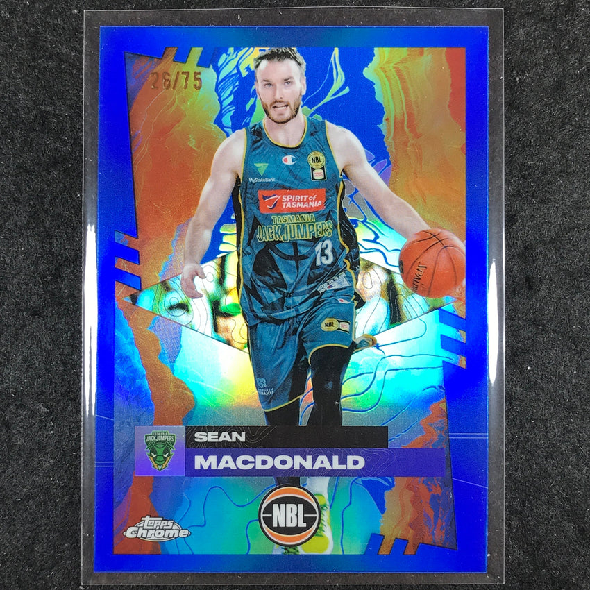2024-25 Topps Chrome NBL SEAN MACDONALD Base Blue 26/75 #98